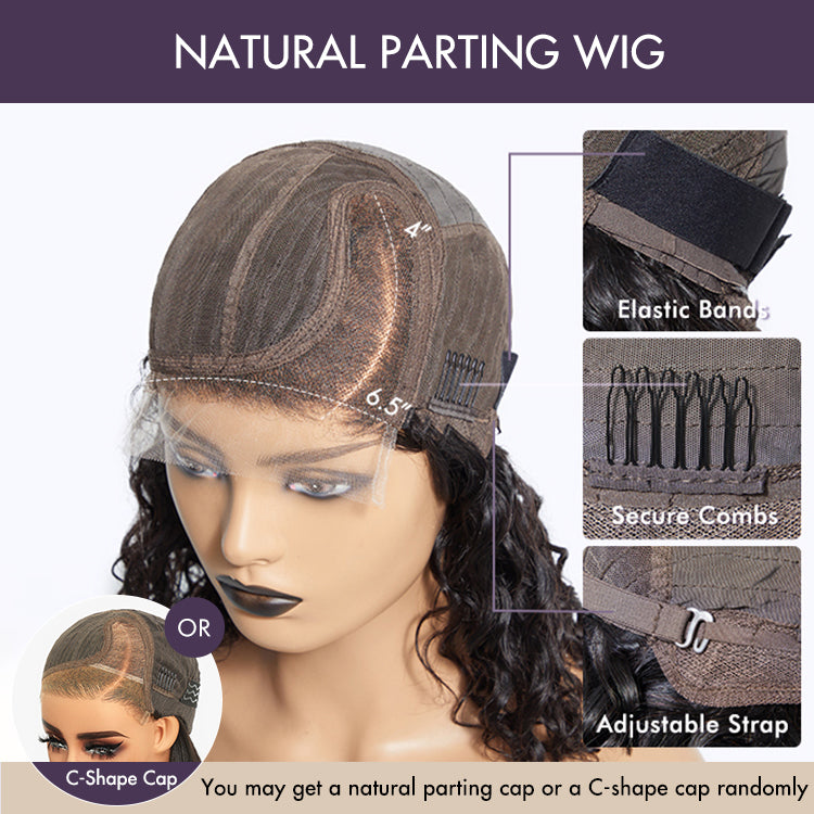 Put On & Go Blunt Cut Ash Blonde Straight Bob Minimalist HD Lace Glueless C Part Wig-06