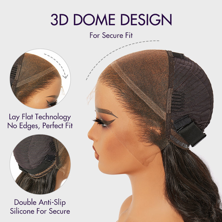 OUTLET I Nature Max Blonde Highlight Loose Body Wave Ear-to-ear Glueless 13x6 Frontal HD Lace Wig Pre-Cut Lace-05