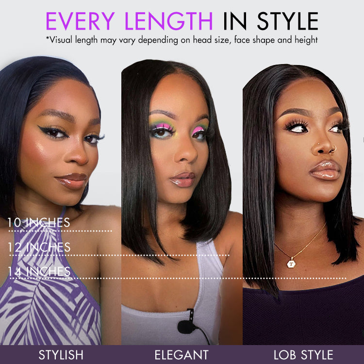Special Price | PreMax Wigs | Ombre Blonde Highlight Silky Straight Glueless Ear-to-ear Lace Bob Wig 100% Human Hair Pre-Cut Lace-06