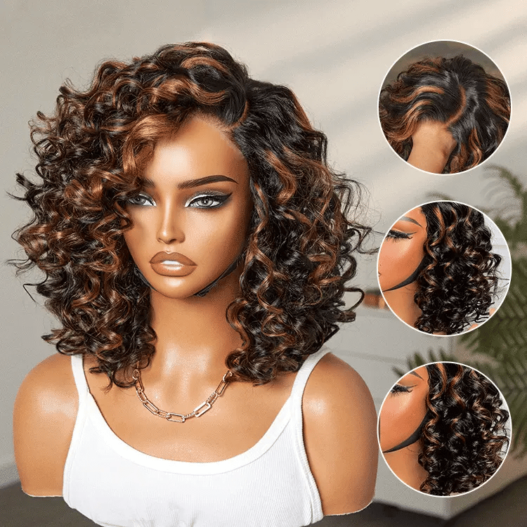 Worth | Effortless Elegance Copper Highlight Bouncy Curl Wig Minimalist HD Lace Glueless Wig Pre-Cut Lace-01