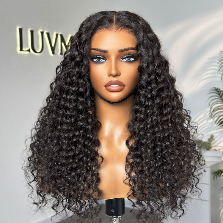 ReadytoGo Super Natural Hairline Deep Wave Glueless 4x4 Closure Lace Wig Middle Part-03