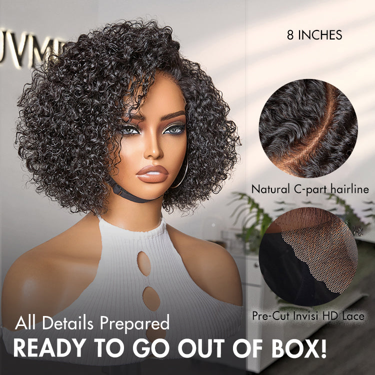ReadytoGo Trendy Short Cut Curly Glueless HD Lace Wig-04