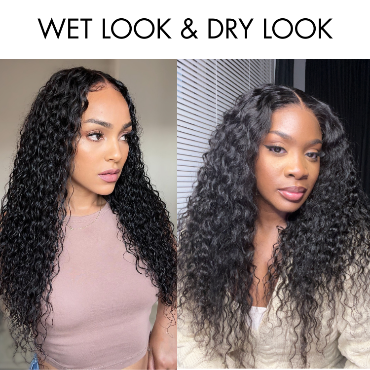 PreMax - ReadytoGo Super Natural Hairline Deep Wave Glueless 4x4 Closure Lace Wig Middle Part-10