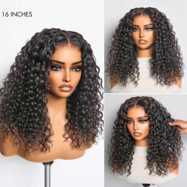 PreMax - ReadytoGo Super Natural Hairline Deep Wave Glueless 4x4 Closure Lace Wig Middle Part-14