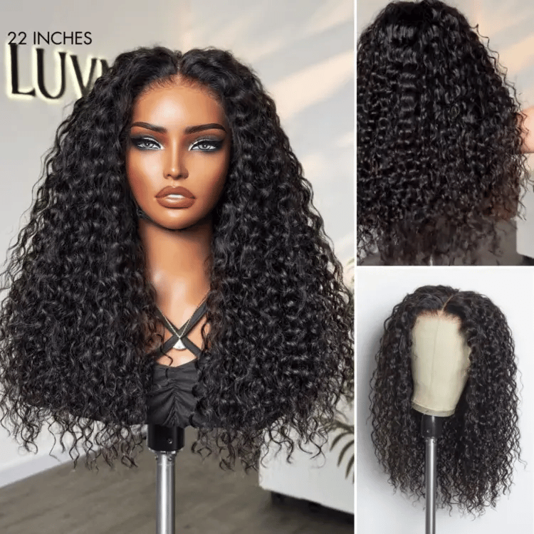 PreMax - ReadytoGo Super Natural Hairline Deep Wave Glueless 4x4 Closure Lace Wig Middle Part-12