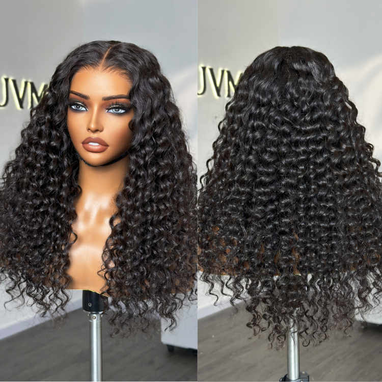 PreMax - ReadytoGo Super Natural Hairline Deep Wave Glueless 4x4 Closure Lace Wig Middle Part-15