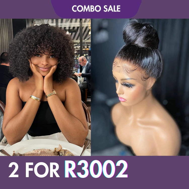 2 For 1 | 360 Frontal Lace Silky Straight Free Part Wig+Deep Curly With Bangs No Lace Wig-04
