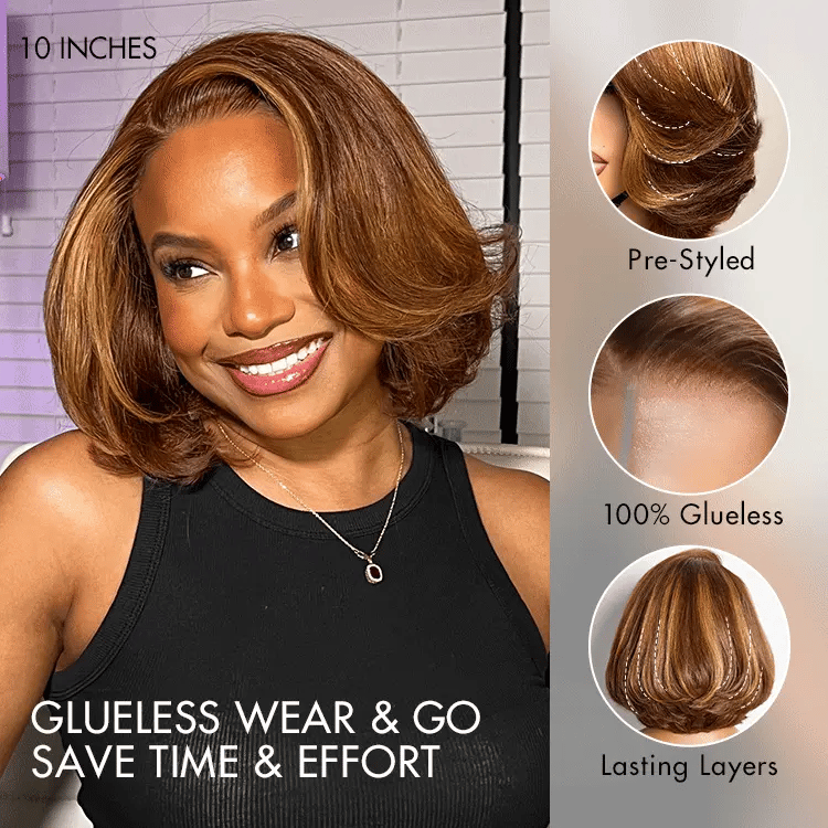 Worth | Toffee Brown Mix Blonde Layered Cut Glueless Bob Wig-06