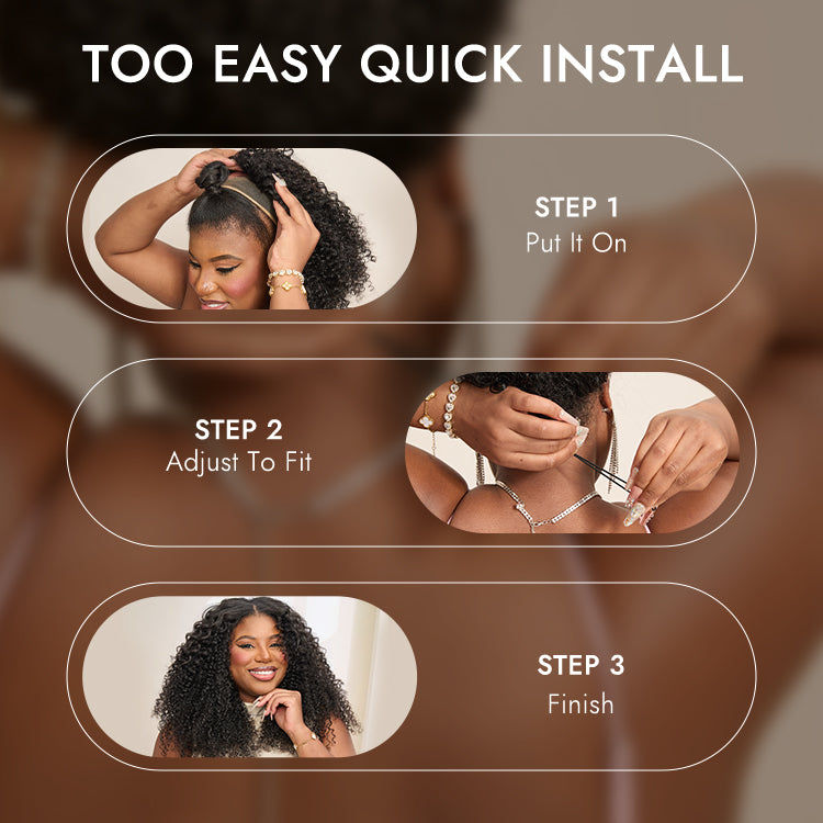 [keneilwe.__]'s Special Link VolumeMAX™ 300% Density 3-In-1 Half Wig Fluffy & Full Kinky Coils Glueless Flexi-Fit Drawstring-07