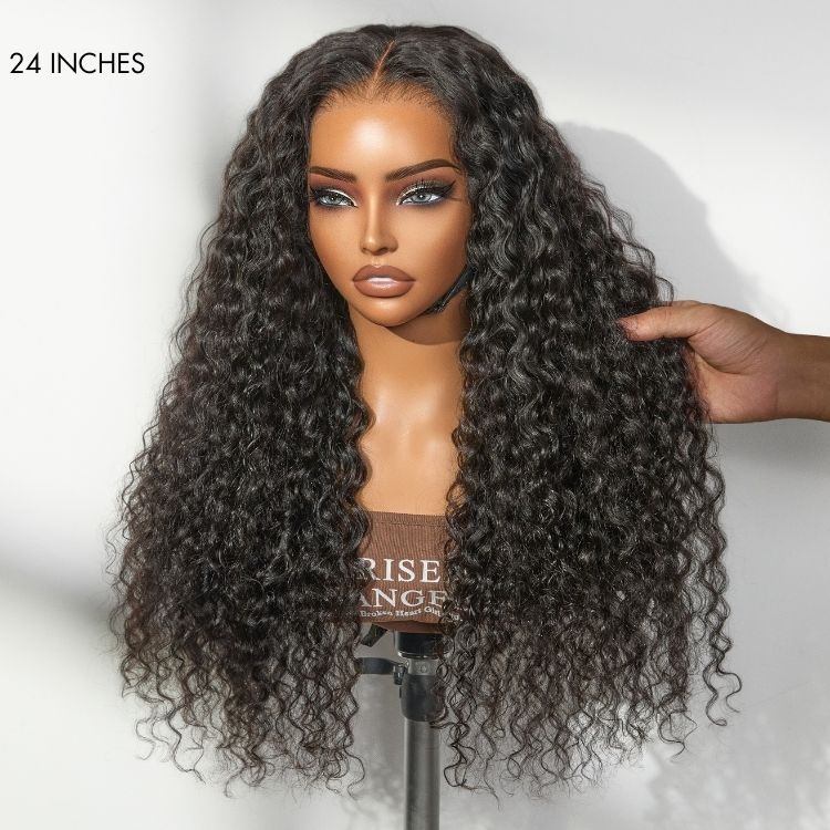 [_smunch]'s Special Link PreMax 180% / 250% Density Water Wave Glueless Flexi-Fit Drawstring 13x4 Frontal Lace Fluffy Curly Wig Pre-Cut Lace-11