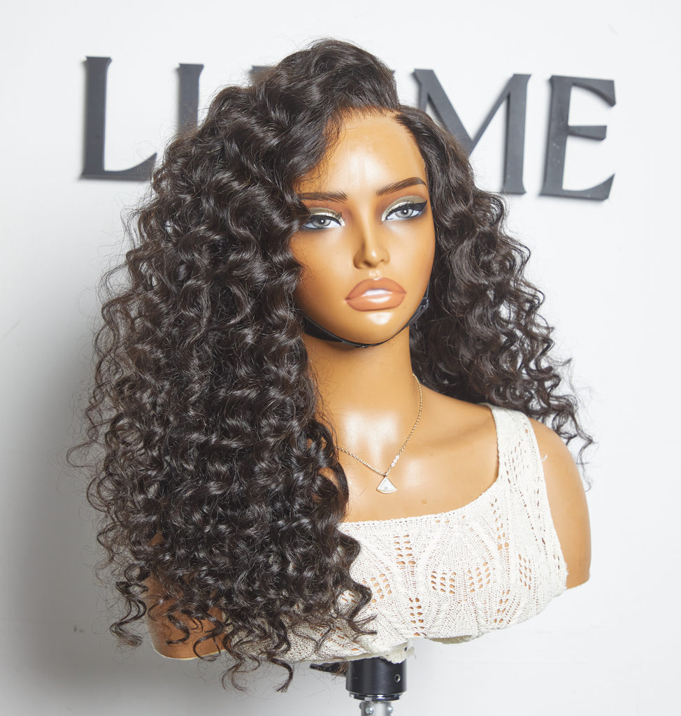 Worth |  Water Wave 4*4 Side Part Lace Wigs100% Human Hair Long Wig-06