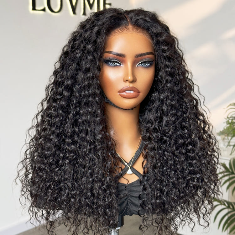Worth |Natural Black Wave Wave 4x4 Closure Lace Wig Mid Part-02