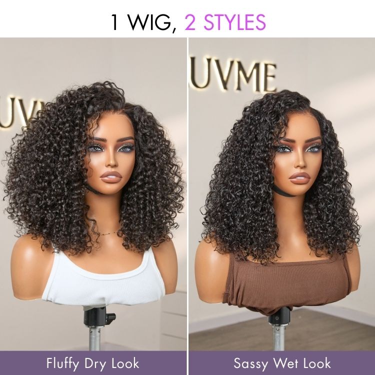 180% Density Face-Framing Trendy Curly Wig Glueless Ear-to-ear Wide T Lace Front Wig Human Hair Pre-Cut Lace-05