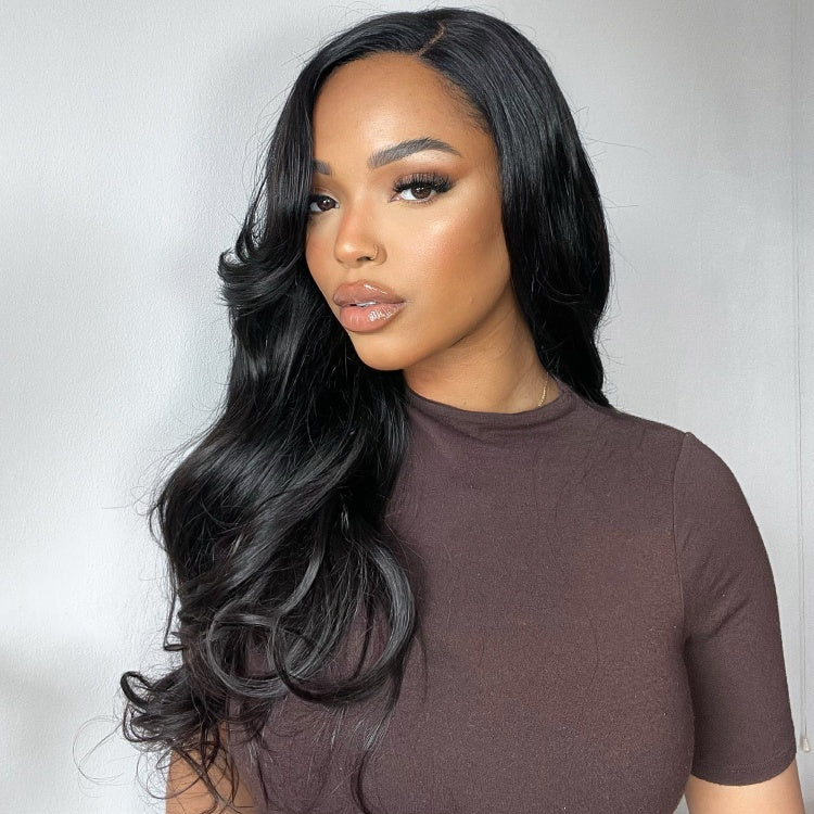 OUTLET | Natural Black Body Wave 13*6 Lace Wigs-01
