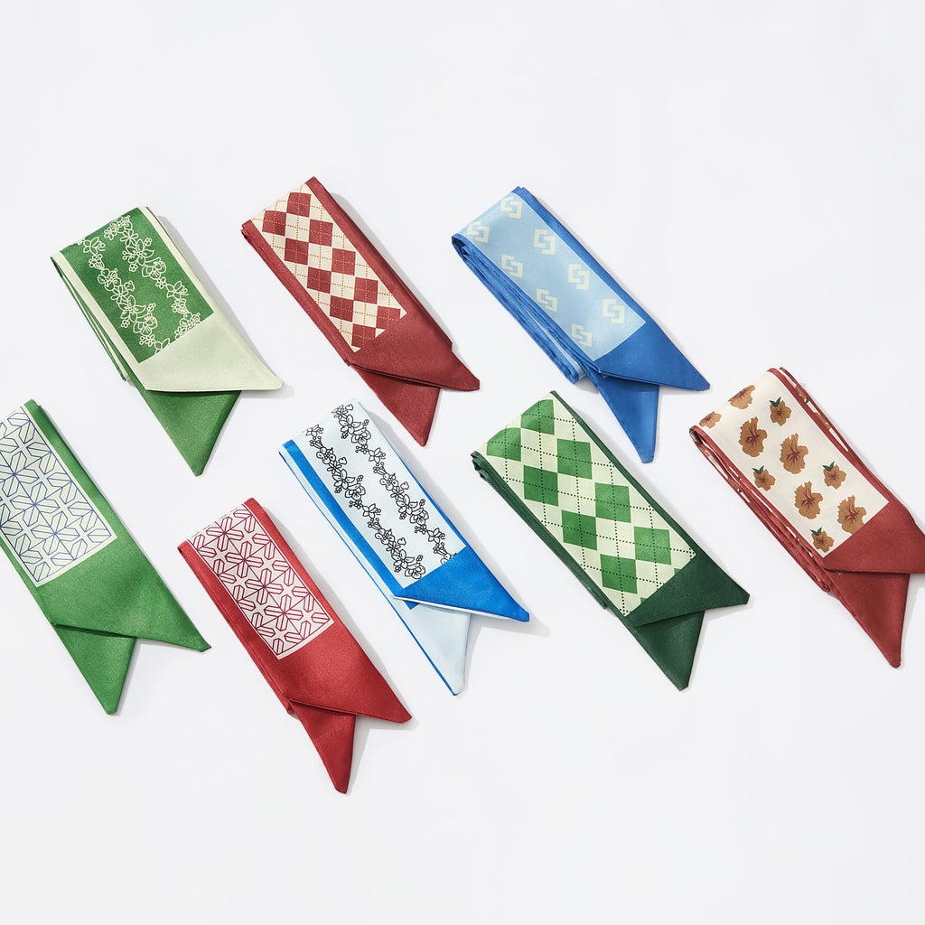 Free Gift LUVME Elegant Souvenir Small Silk Scarf - Delicate, Stylish, and Perfect for Every Occasion-08