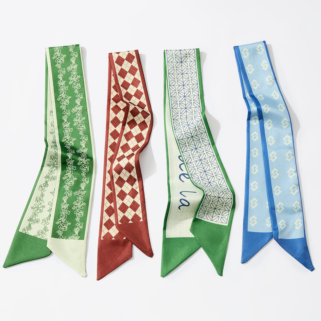 Elegant LUVME Souvenir Small Silk Scarf - Delicate, Stylish, and Perfect for Every Occasion-04