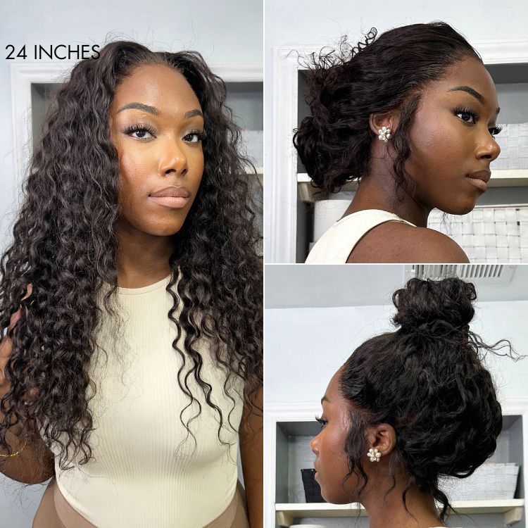 PreMax Wigs | Glueless 360 Lace Super Natural Hairline Water Wave Free Part Human Hair Wig-08