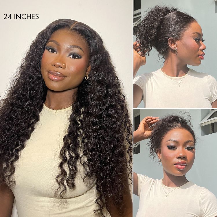 PreMax Wigs | Glueless 360 Lace Super Natural Hairline Water Wave Free Part Human Hair Wig-07