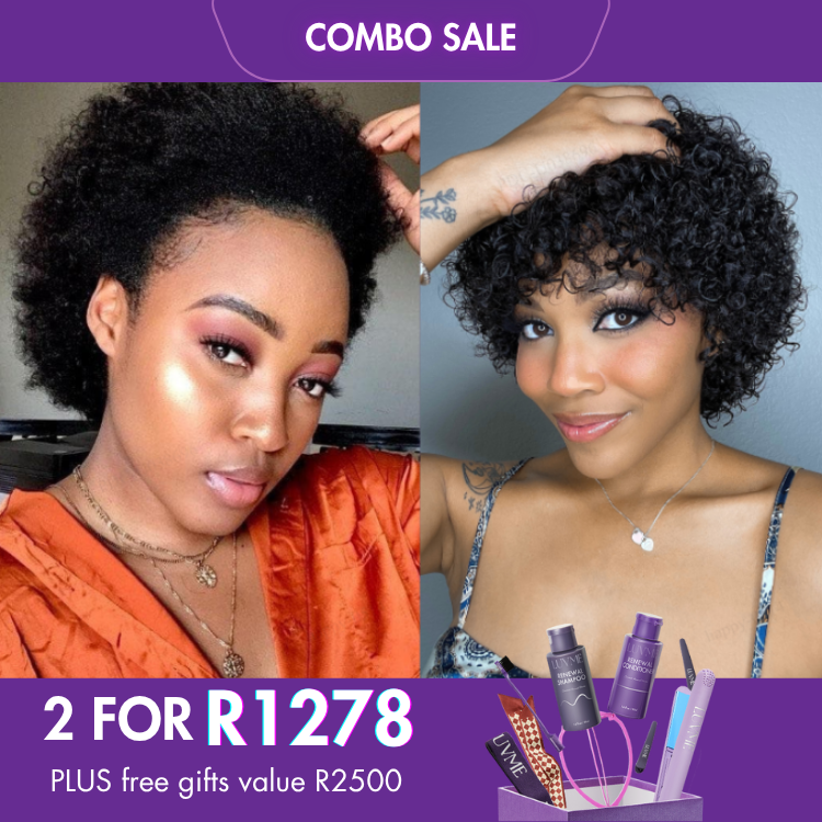 2 For 1 | Natural Afro Wig + Bouncy Glueless Wig-03
