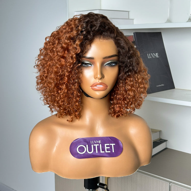 Worth | Ombre Brown Curly Minimalist HD Lace Glueless Side Part Wig 100% Human Hair-01