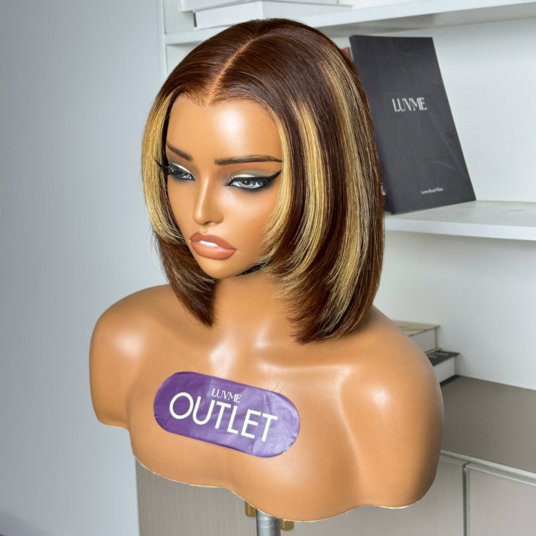 Worth  | PartingMax Blonde Highlight Layered Silky Blunt Cut Bob Glueless 7x6 Closure HD Pre-Cut Lace Wig Breathable Cap-01