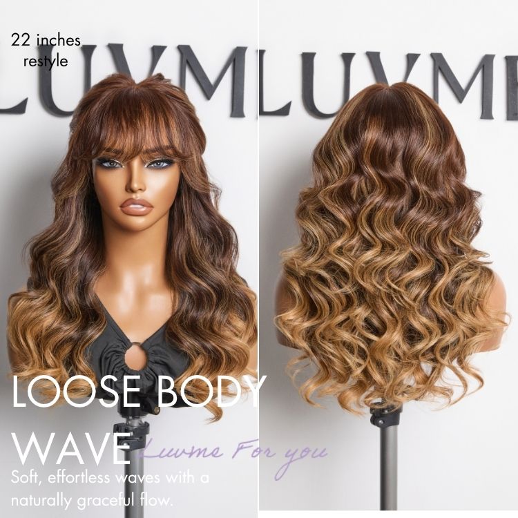 special I Luvme All-Day Comfort™ Wig 180% Density Loose Body Wave Glueless 7x6 Closure HD Lace Human Hair Wig with Bangs Pre-Cut Lace-18