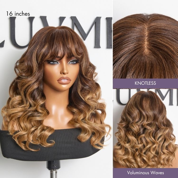 Luvme All-Day Comfort™ Wig Ombre Blonde Highlight Loose Body Wave Glueless 7x6 Closure HD Lace Human Hair Wig with Bangs Pre-Cut Lace-04