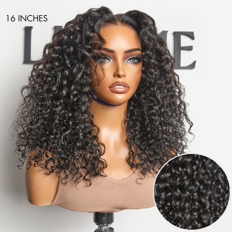 Outlet | AiryFit™ Scalp Care Wigs | Effortless Water Wave Snugfit Glueless 5x5 Closure Pre-Cut Lace Curly Wig-01