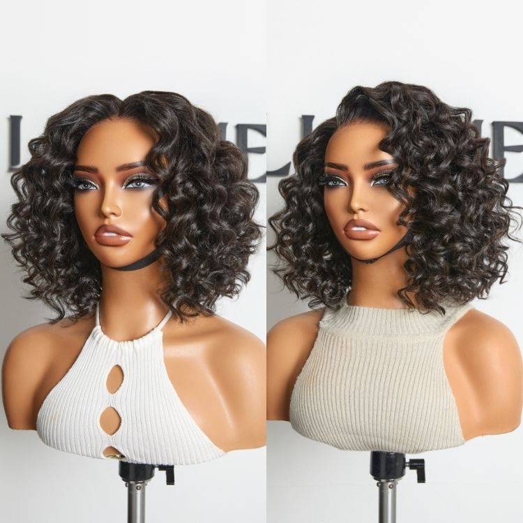 Worth | Lightweight & Voluminous Beach Wave Glueless 13x4 Lace Front Short Wig for Summer Pre-Cut Lace-01