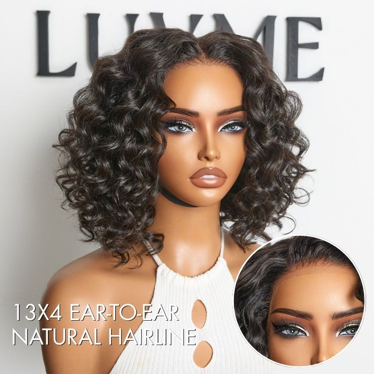 Worth | Lightweight & Voluminous Beach Wave Glueless 13x4 Lace Front Short Wig for Summer Pre-Cut Lace-02