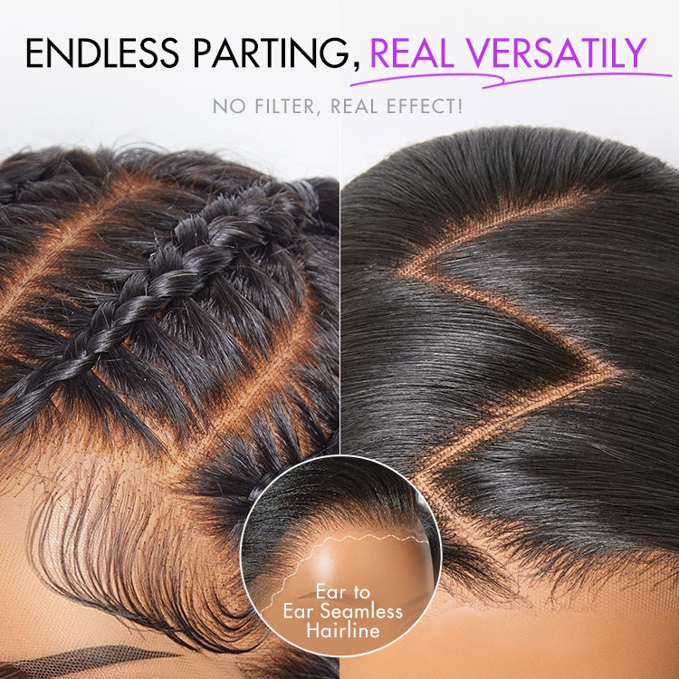 [quvie_m]'s Special Link PreMax Blonde Highlight Layered Body Wave Glueless 13x4 Frontal Lace Long Wig Human Hair Pre-Cut Lace-09