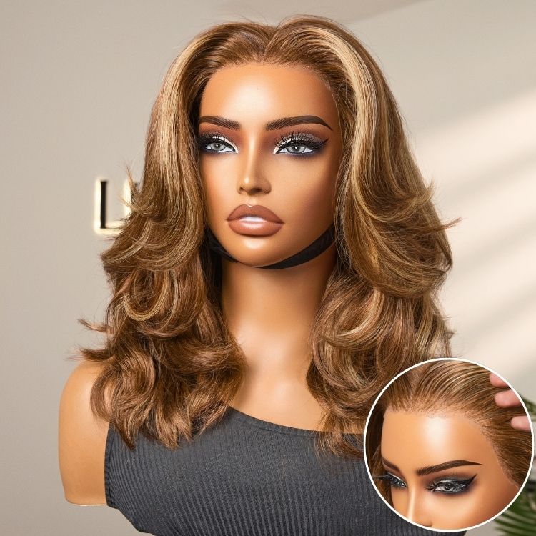 special I PreMax Blonde Highlight Layered Body Wave Glueless 13x4 Frontal Lace Long Wig Human Hair Pre-Cut Lace-02