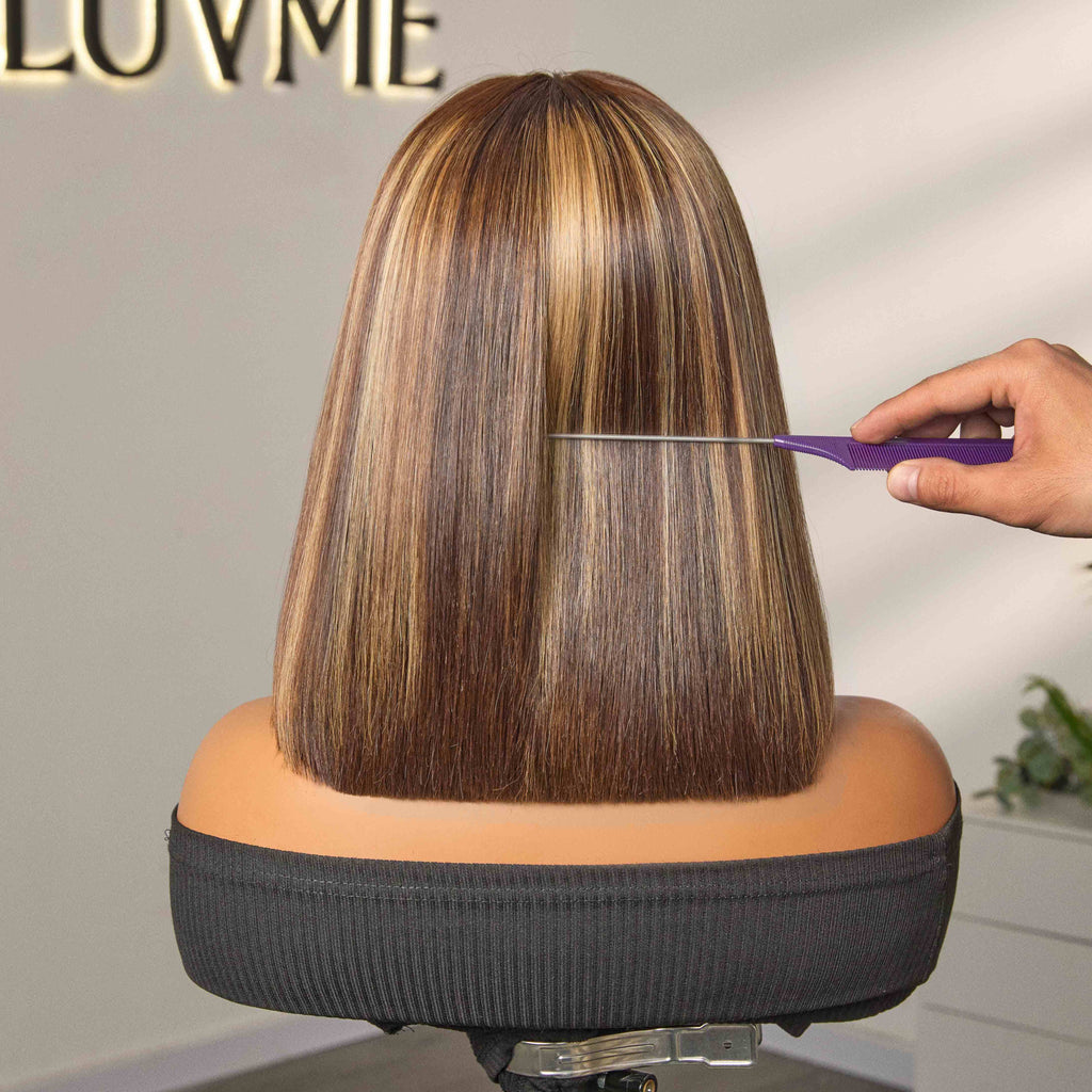 Luvme All-Day Comfort™ Wig | Natural Black / Honey Blonde Highlight 200% Density ReadytoGo Super Double Drawn 4x4 Lace Wig Pre-cut Lace-17