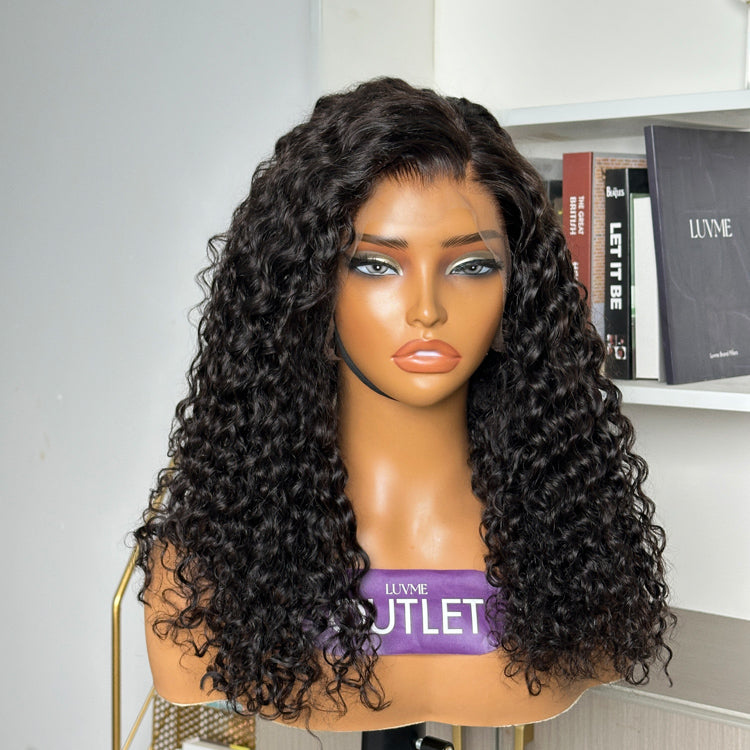 OUTLET | Natural Black Water Wave Full Lace Wig 100% Human Hair-SA ONLY-01