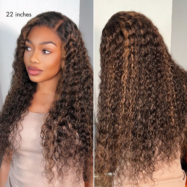 outlet | Luvme All-Day Comfort™ Wig PartingMax Brown Highlights Funmi Curly 7x6 Closure HD Lace Glueless Wig Pre Cut Lace-04