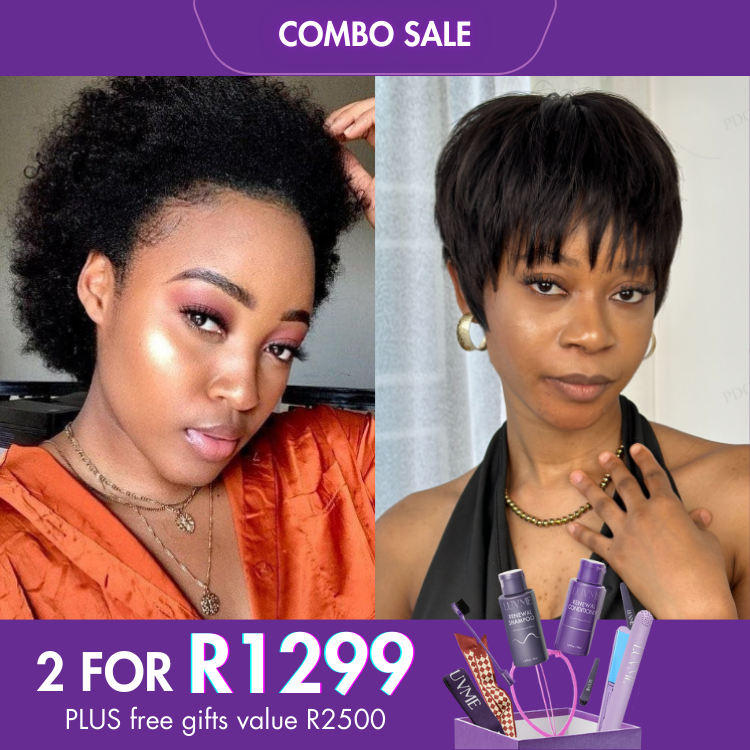 2 For 1 | Natural Afro Wig + Hot Pixie Cut Glueless Wig-05