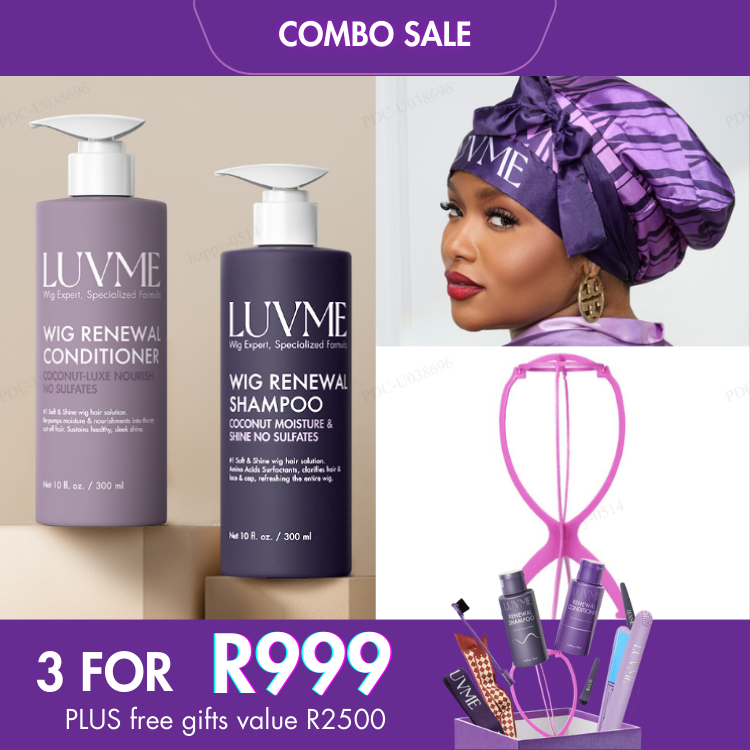 3 For 1 | Wig Renewal Shampoo & Conditioner Set + Double Layer Silk Sleep Cap + Travel Wig Stand-04
