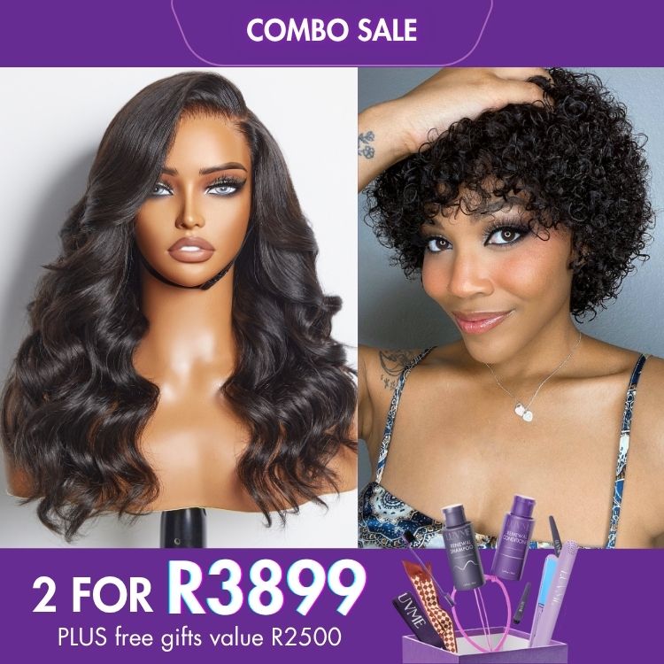 2 For 1 | Glueless Wig Loose Body Wave 7x6 Closure HD Lace Pre Plucked & Bleached + Ultra Natural Lightweight Bouncy Glueless Wig With Bangs-04