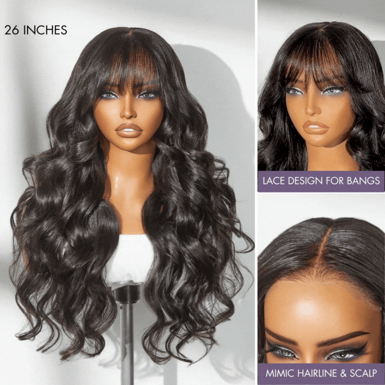 special I Luvme All-Day Comfort™ Wig 180% Density Loose Body Wave Glueless 7x6 Closure HD Lace Human Hair Wig with Bangs Pre-Cut Lace-08