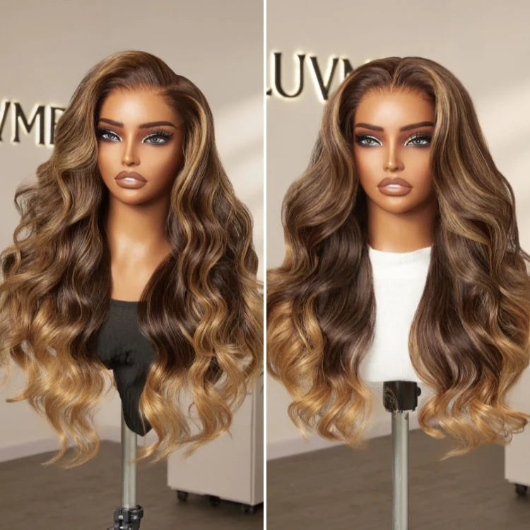 Luvme All-Day Comfort™ Wig Ombre Blonde Highlight Loose Body Wave Glueless 7x6 Closure HD Lace Human Hair Wig Pre-Cut Lace-01