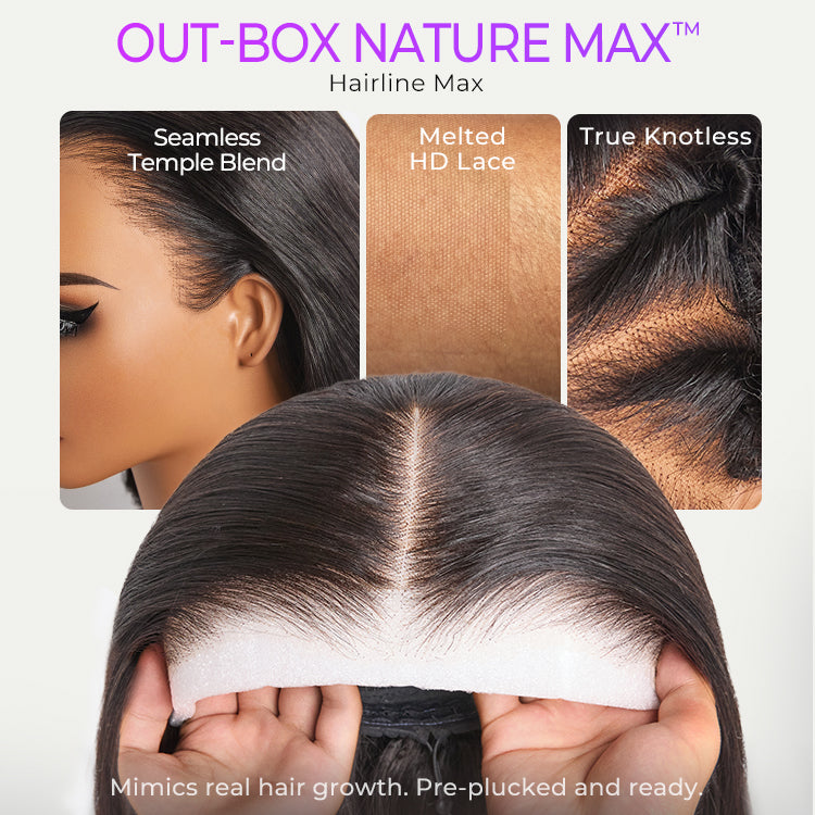 NatureMAX 250% Density Loose Wave Glueless Ear-to-ear 13x4 HD Lace Front High Density Wig Pre-Cut Lace Flexi-Fit Drawstring Cap-02