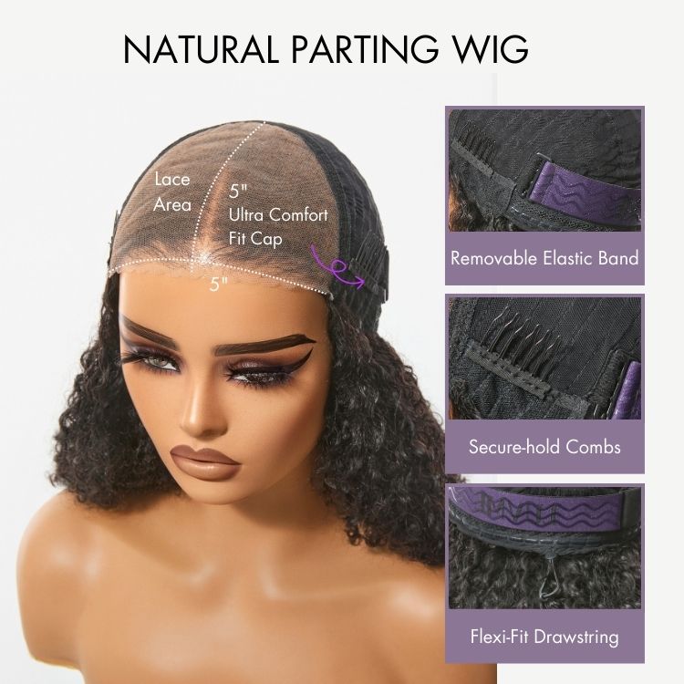 [morgantasneem]'s Special Link VolumeMAX™ 200% Density ReadytoGo Beginner Friendly Ombre Burgundy Glueless 5x5 Closure Lace HD Lace 14 inches Curly Wig-09