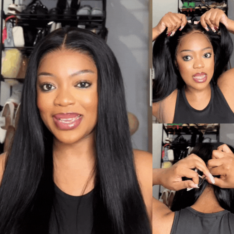 [sihleeey]'s Special LinkPreMax Wigs - Flexi-Fit Silky Straight Invisi Drawstring Cap & HD Lace & Regular Lace Glueless 13x4 Frontal Lace Human Hair Wig Pre-Cut Lace-17