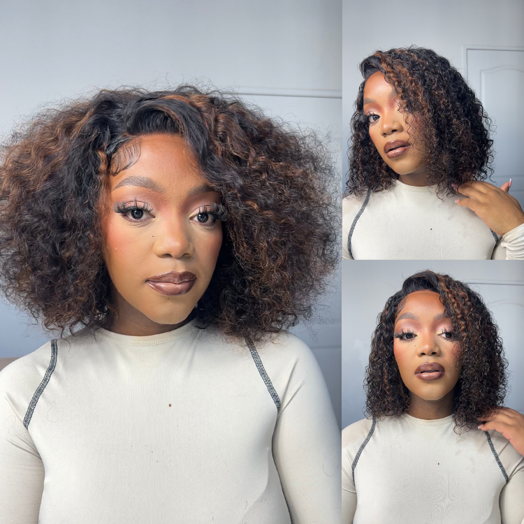 [kamo_leslie]'s Special Link PreMax Wigs | Highlight Brown 180% Density Deep Wave 4x4 Closure Lace Wig Middle Part 100% Human Hair-18