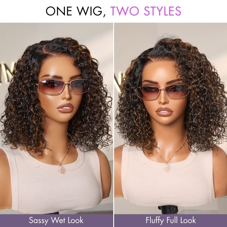 Worth | Wet and Wavy Brown Highlight Glueless 5x5 Closure Pre-Cut Lace Water Wave Wig-03