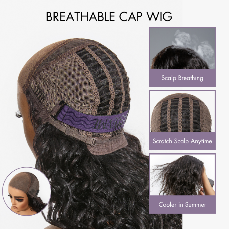 180% Density Bouncy Curls Glueless 5x5 Closure Pre-Cut Lace Layered Curly Wig Breathable Cap-08