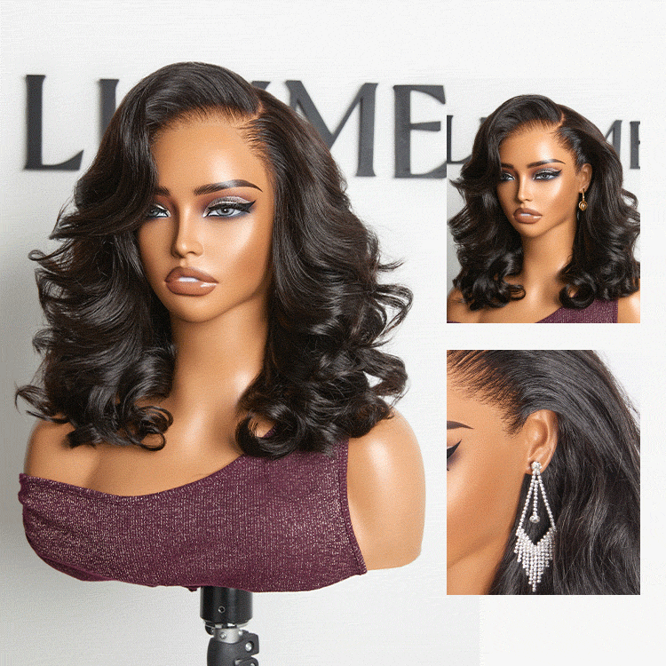 NatureMAX™ 200% Density Loose Wave Glueless 13x6 HD Lace Front Shoulder Length Wig Pre-Cut Lace Flexi-Fit Drawstring Cap-01