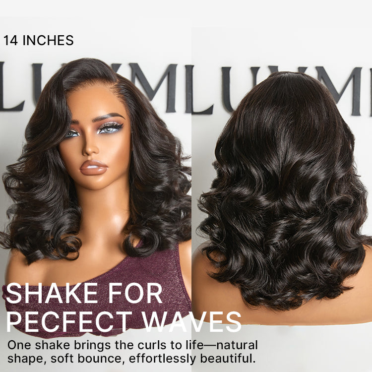 NatureMAX™ 200% Density Loose Wave Glueless 13x6 HD Lace Front Shoulder Length Wig Pre-Cut Lace Flexi-Fit Drawstring Cap-05