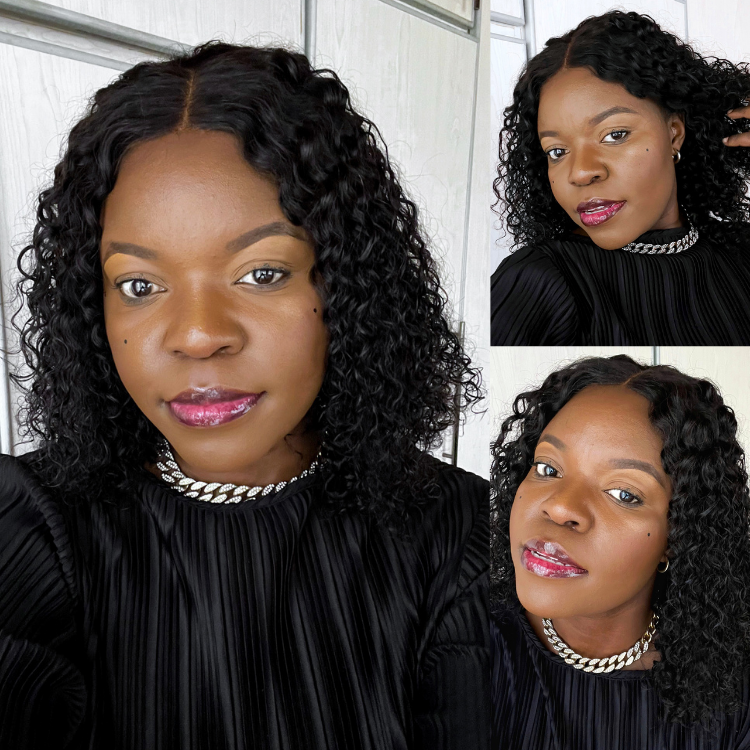 [veh_neh_sah]'s Special Link PreMax Wigs | Highlight Brown 180% Density Deep Wave 4x4 Closure Lace Wig Middle Part 100% Human Hair-17