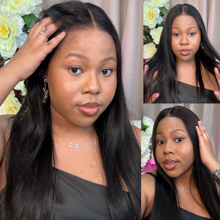 [_mammi_dearest]'s Special Link  Wigs - Flexi-Fit Silky Straight Invisi Drawstring Cap & HD Lace & Regular Lace Glueless 13x4 Frontal Lace Human Hair Wig Pre-Cut Lace-18